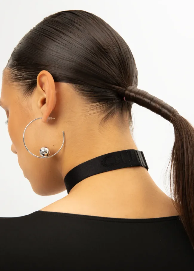 Choker with Logo – SERENE – Black - 1Lviv 23.05 Queenpolewear 0023 scaled