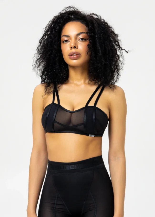 Mesh Bralette – GEO TRIANGLE – Black - 1Queens Kyiv 0184 jpg