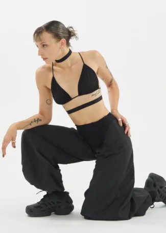 Mesh Bralette – GEO TRIANGLE – Black - 2 1 scaled