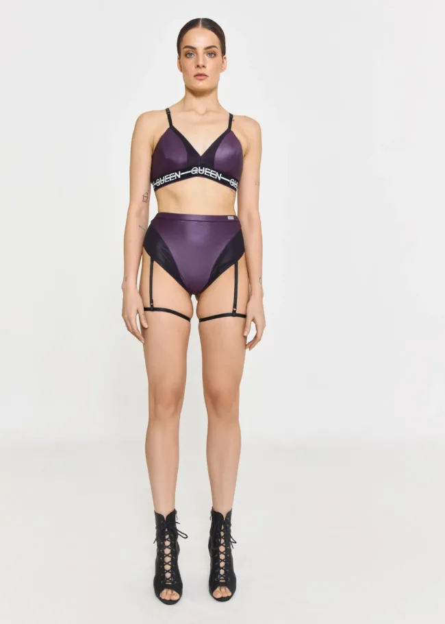 Топ з чашками та сіткою – DOLL – Фіолетовий - 22D5785 1 scaled