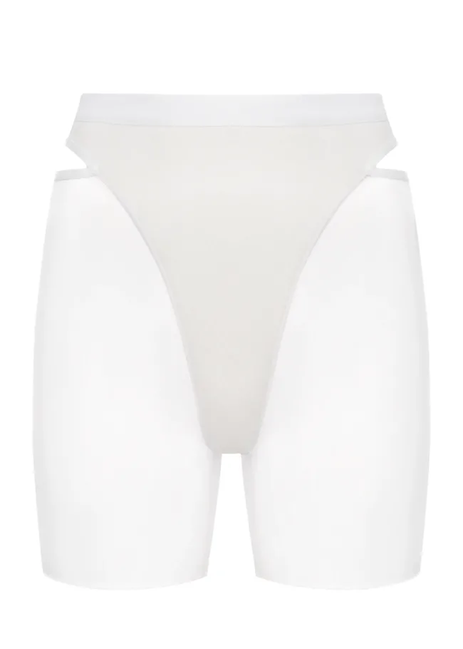 Long Shorts with Mesh – CANDY – Ice White - 27 scaled