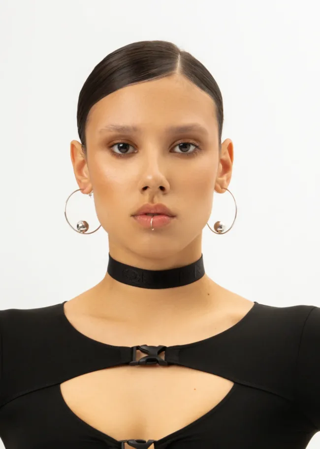 Чокер з лого – SERENE – Чорний - 2Lviv 23.05 Queenpolewear 0009 jpg