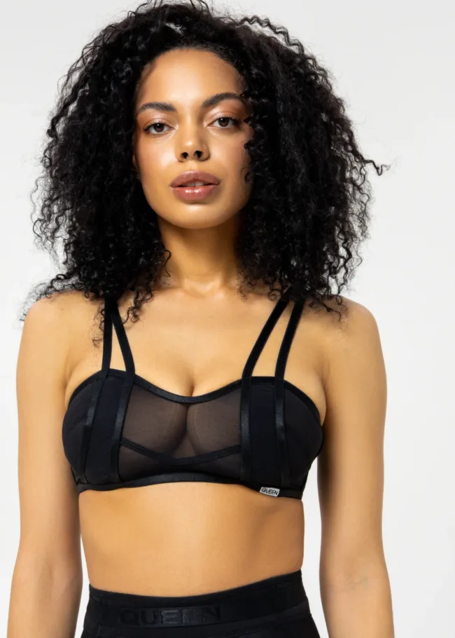 Бралетт з сітки – GEO TRIANGLE – Чорний - 2Queens Kyiv 0177 scaled